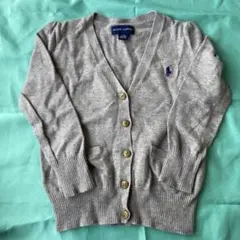 Ralph Laurenラルフローレン グレー カーディガン 3/3T 100㎝