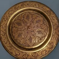 中国　チベット　古銅鍍金象嵌　饕餮文　皿　V　R5205 中国 チベット 古銅鍍金象嵌 饕餮文 皿 V R5205 - メルカリ