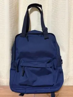 無印良品　ネイビー リュック　ショルダーストラップ付き