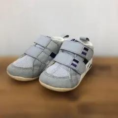 アシックス ベビーシューズ グレー マジックテープ