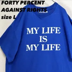 【希少 入手困難】フォーティーパーセントアゲインストライツ ロゴ Tシャツ