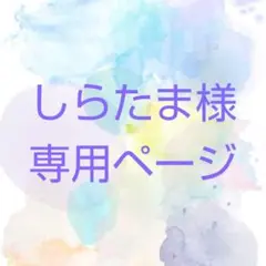 しらたま様 専用ページ