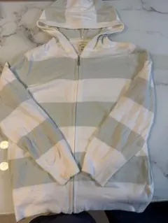 pique ストライプ フード付きルームウェア 上のみ