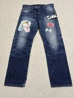 RMA ダメージ ブリントデニム