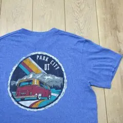 US古着Tシャツ PARK CITY UT ブルー 青DELTA デルタ S