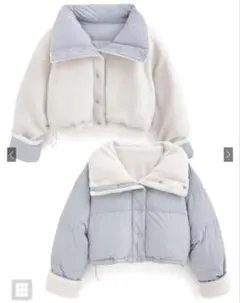 GRL リバーシブルナイロンボアジャケット kd80 ブルー