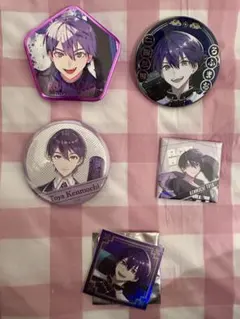 剣持刀也 缶バッジ 4点＋四神シール