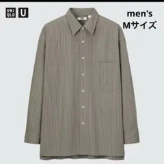 ユニクロU オーバーサイズストライプシャツ サイズM