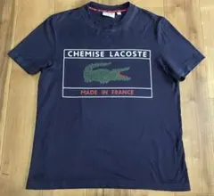 LACOSTE ラコステ メイドインフランス ボックスロゴTシャツ ネイビー