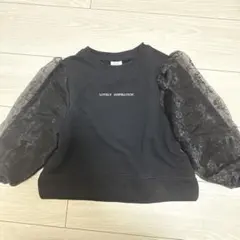 ZARA シースルーフリル裏起毛トレーナー 128センチ