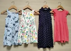 H&M ノースリーブワンピース4点セット　98/104　キッズ