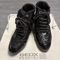 【美品】GEOX ジェオックス 厚底スニーカー 36(23cm) 黒