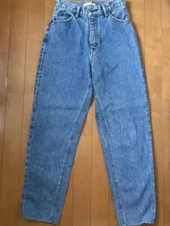 moussy スリムテーパード　デニム　ブルー　ハイウエスト　ストレートデニム