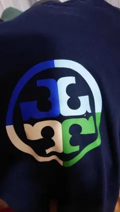 ネイビー 丸型ロゴ Tシャツ 半袖
