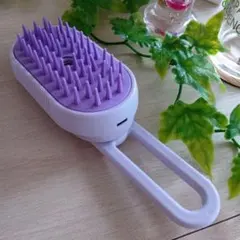 【限定1個】猫犬兼用 スチームブラシ USB充電式✨ ペットブラシ 毛取りコーム
