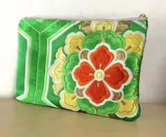 No.547 ファスナー25cm ポーチ　帯リメイク　御朱印入れなど