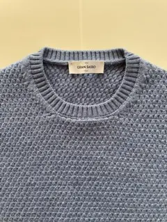 GRAN SASSO ブルー クルーネックセーター