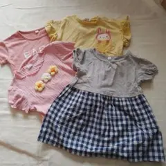 キッズ女の子半袖90センチ4点セット