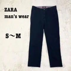 ZARA 자라 치노판 남성 코튼 팬츠 스트레치 로고 자수 사무실
