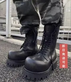 厚底ブーツ ロング アトムブーツ モード 韓国 ユニセックス9cmアップ y2k