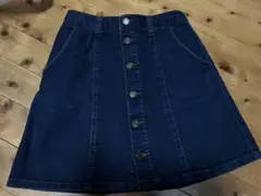 heather デニムスカート Aラインスカート ボタンフロント