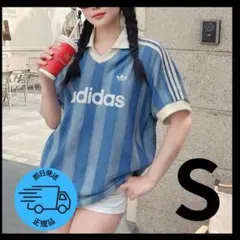 ラスト1点⭐️新品L⭐️adidas デニム サッカー ジャージ Tシャツ