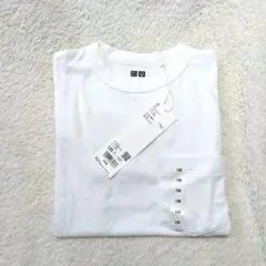 新品　UNIQLO U　エアリズムコットンクルーネックTシャツ　半袖　白　120