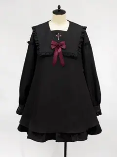 Amavel Noeud Croix Aラインワンピース ブラック 黒 コスプレ