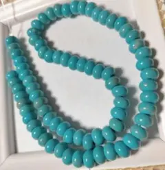 天然石 大粒 ターコイズ ロンデル 約 8mm ×5mm 1連まとめ売り