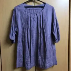 ビギ　麻100％ チュニック　パープルのサムネイル