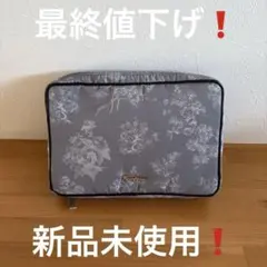 Francfrancクラシックフラワー ハンギングポーチL ダークグレー