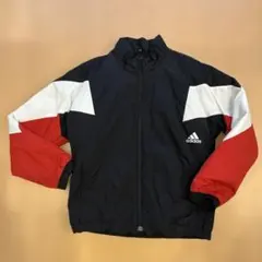アディダス　スリーストライプス　中綿ナイロンジャケット　140