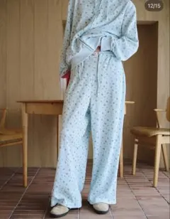 common gull products 小さなお花畑のワッフルロングパンツ - メルカリ