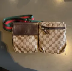 値下げ可GUCCIグッチ ボディバッグ斜めがけショルダーバッグGG鑑定済