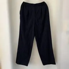 ネイビー ストライプ スラックス