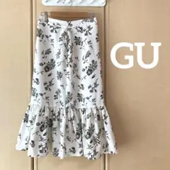 【新品未使用】　美品　GU 花柄　ロングスカート