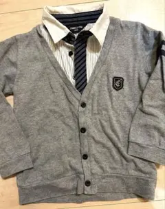 COMME CA ISM カーディガン 100A重ね着風