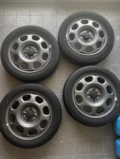 165/60R15 2023年製 バリ溝 タイヤホイール4本セット ハスラー等