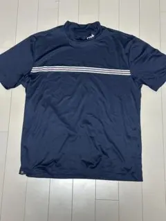 FILA ネイビー スポーツシャツ　モックネック　大きめサイズ