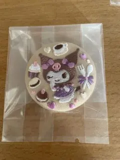 サンリオキャラクターズ刺繍缶バッジ　クロミ