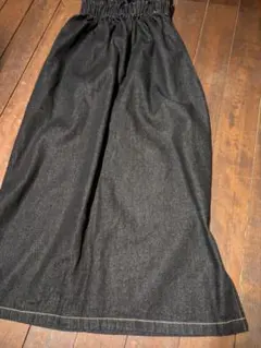 未使用　デニムスカート　ゴムウエスト 　ロング　デニム　スカート
