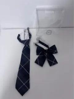 チェック リボン・ネクタイセット