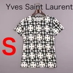 H8811◾️イヴサンローラン　総柄半袖Tシャツのサムネイル