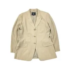 90s Burberry シングルジャケット レディース11号 ベージュ系