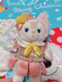 ダッフィー＆フレンズ　20周年　カラフルハピネス　ぬいぐるみバッジ　ぬ