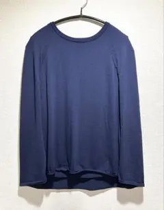 anuke アンヌーク レイヤードシアーロングTシャツ ネイビー - メルカリ