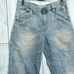 クイックシルバー 00s バックロゴ ダメージ デニム パンツ 30 M~Lのサムネイル