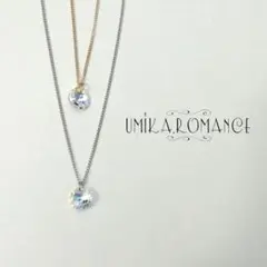 一粒 輝きネックレス★ハンドメイド