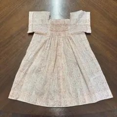 ボンポワン スモッキングワンピース 18m 80cmピンク ロゴ チュニック