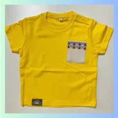 新品　ベビー服　Tシャツ90cm イエロー　黄色　刺繍　キッズ　子供服　トップス